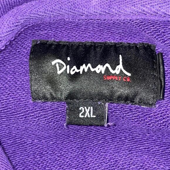 Diamond Supply Co Pullover Hoodie Mens 2XL Purple Mens Streetwear Skatewear - Picture 6 of 11